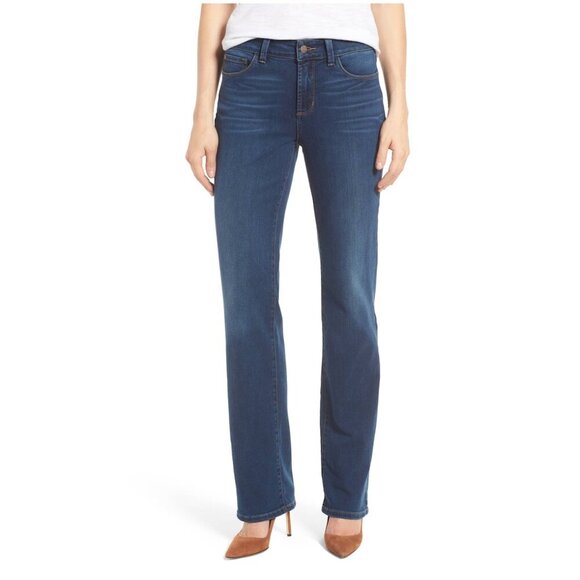 New w/Tags - sz 12 - NYDJ Marilyn Straight Jeans in Sea Breeze (Medium) Wash - Picture 9 of 10